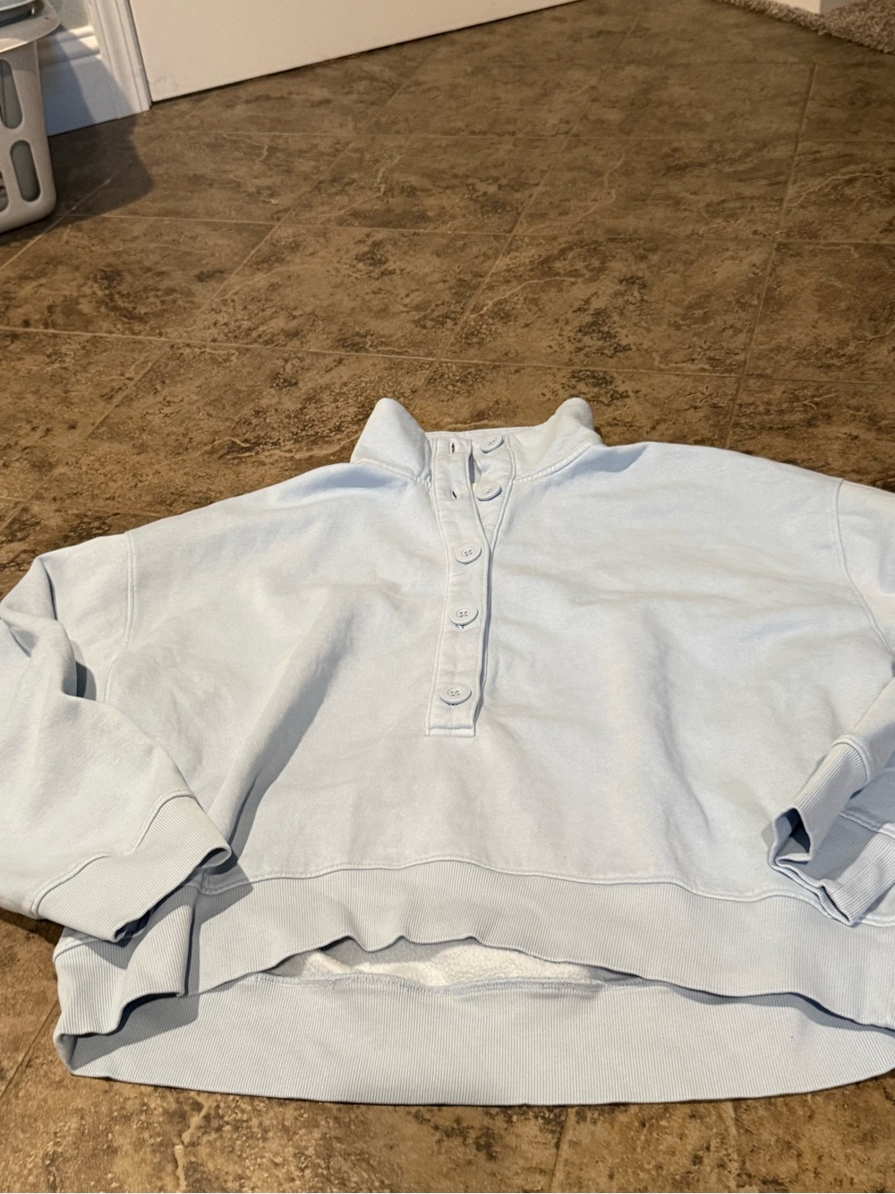 🥗Light Blue Button-Front Women's Pullover Sweater
